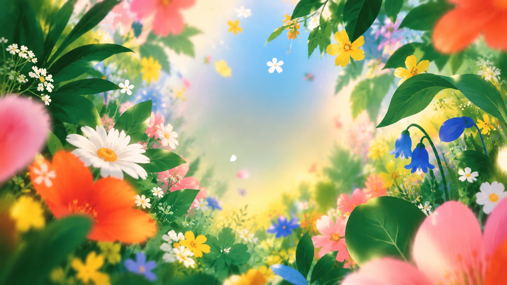 Agentic Design System — a flower bed printed through a coarse dither